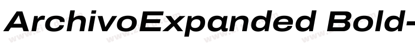ArchivoExpanded Bold字体转换